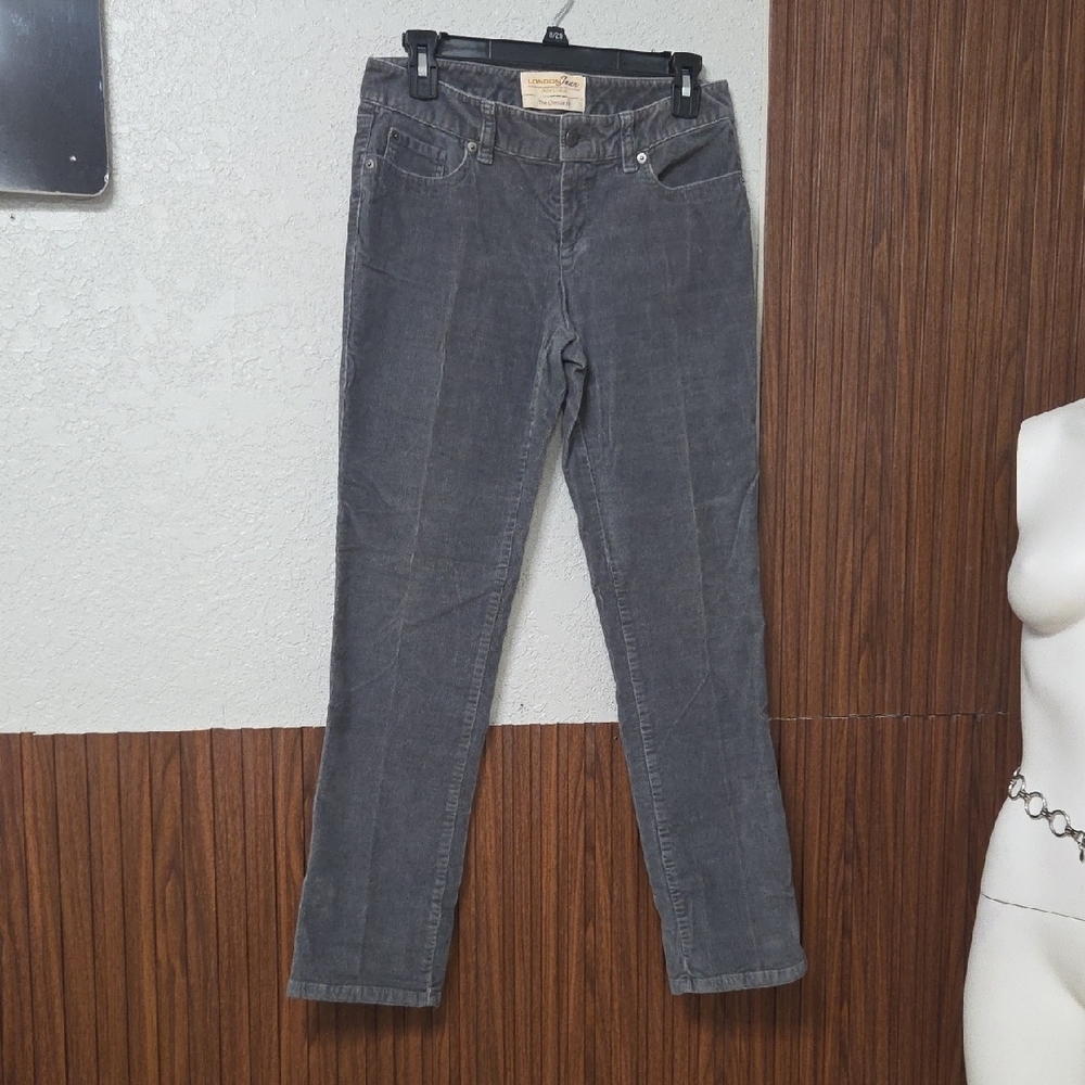 Women’s Gray Corduroy Jeans - London Jean Vitage Size 6 [903]